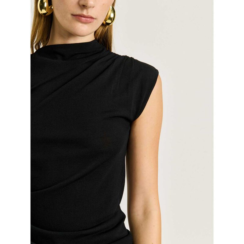 Veronika Maine Ruched Cap Sleeve Knit image number 2